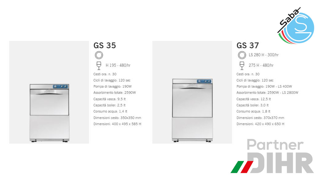 PRODOTTO/I: Lavabicchieri e Lavapiatti serie GS DIHR