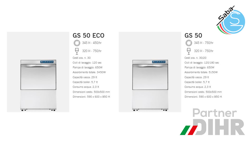 PRODOTTO/I: Lavabicchieri e Lavapiatti serie GS DIHR