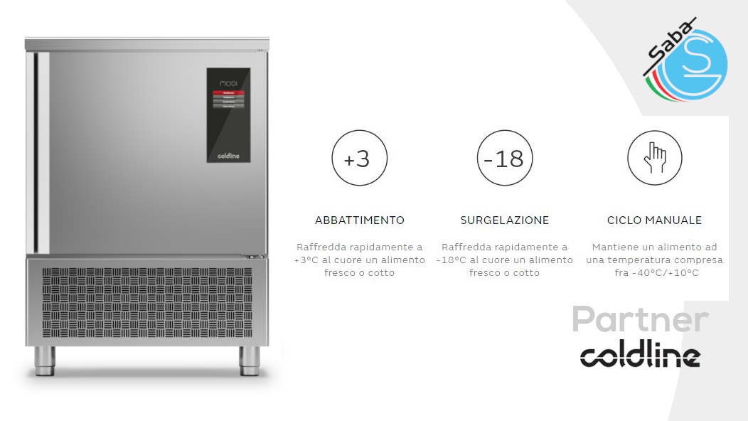 PRODOTTO/I: Abbattitore Modi Up -40°+10°C 7 teglie EN60x40 gelato W7UL COLDLINE