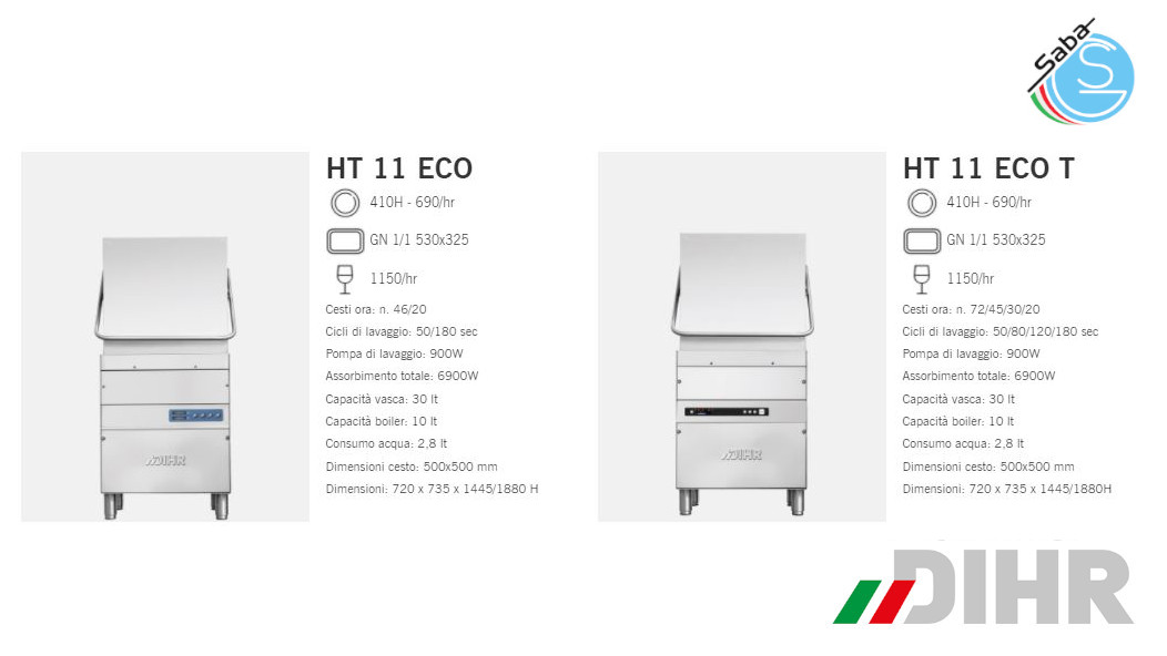 PRODOTTO/I: Lavastoviglie a capotta cappotta capottina cappottina serie HT DIHR