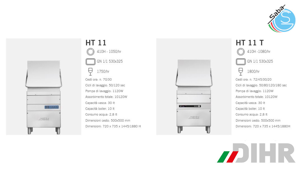 PRODOTTO/I: Lavastoviglie a capotta cappotta capottina cappottina serie HT DIHR