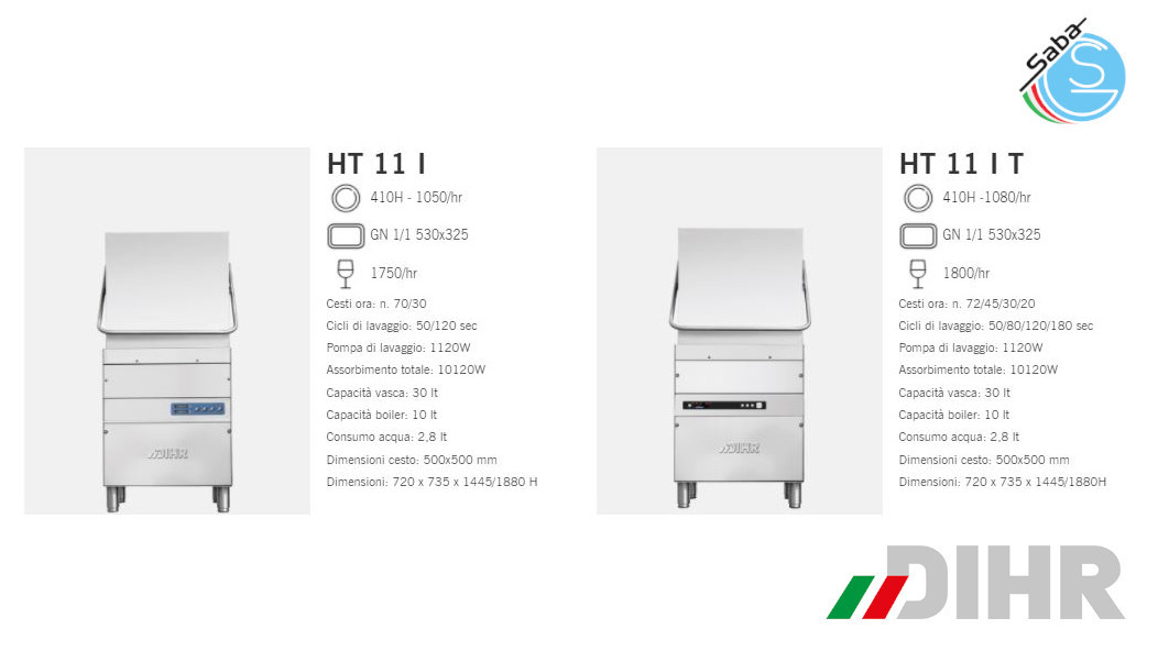 PRODOTTO/I: Lavastoviglie a capotta cappotta capottina cappottina serie HT DIHR