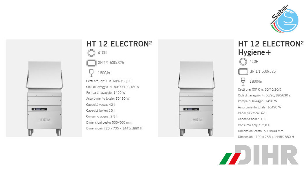 PRODOTTO/I: Lavastoviglie a capotta cappotta capottina cappottina serie HT DIHR