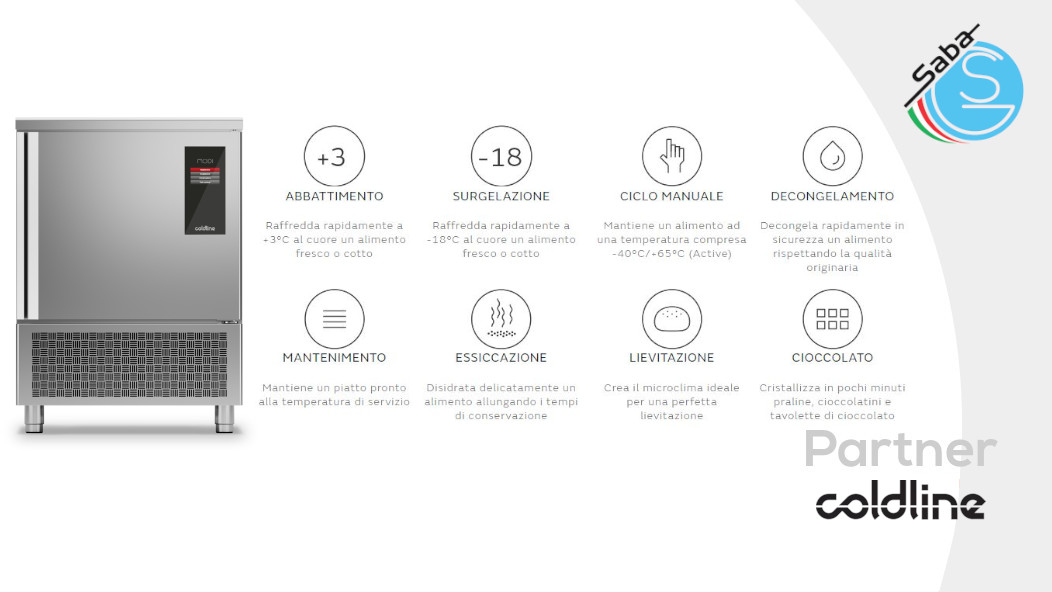 PRODOTTO/I: Abbattitore Modi Active -40°+65°C 7 teglie EN60x40 W7AL COLDLINE
