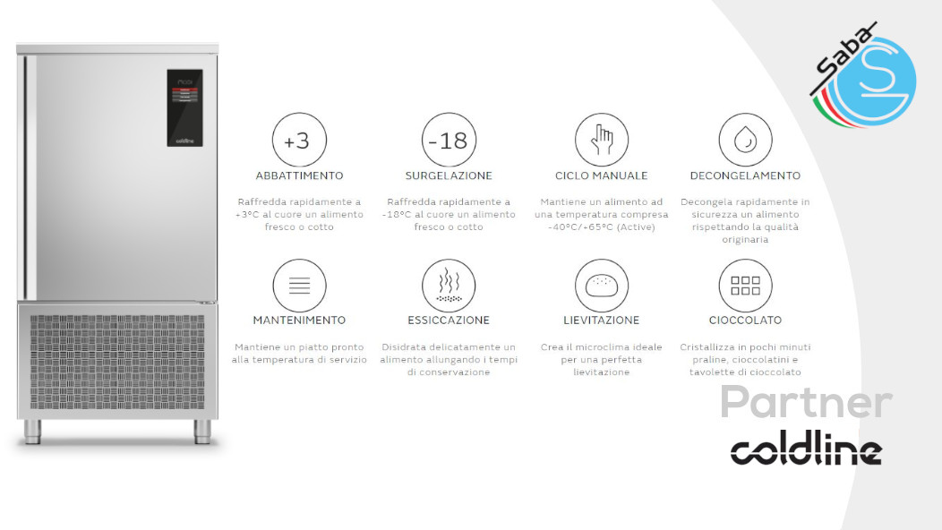 PRODOTTO/I: Abbattitore Modi Active -40°+65°C 10 teglie EN60x40 W10AE COLDLINE