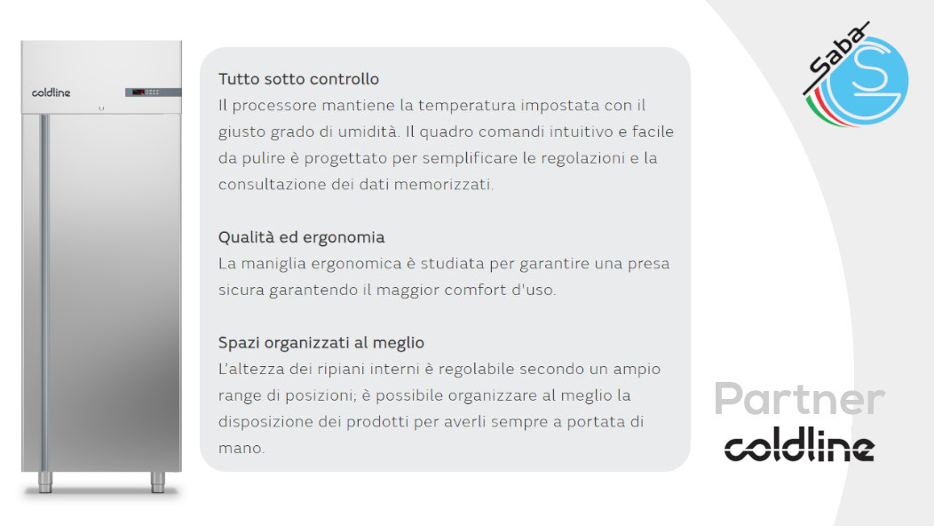 PRODOTTO/I: Armadio frigorifero Smart 600 lt 0°+10°C A60/1NE COLDLINE