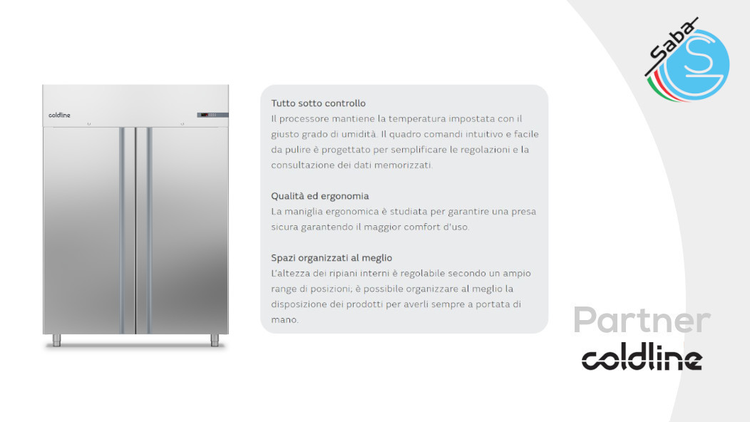 PRODOTTO/I: Armadio frigorifero Smart 1400 lt -2°+8°C A140/2ME COLDLINE