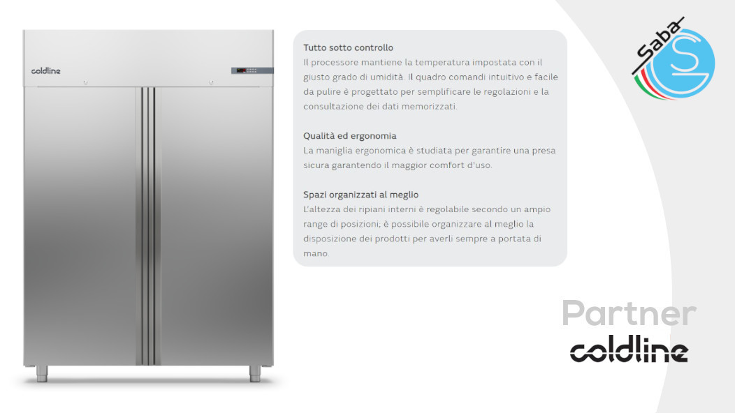 PRODOTTO/I: Armadio frigorifero Master 1400 lt -2°+8°C A140/2M COLDLINE