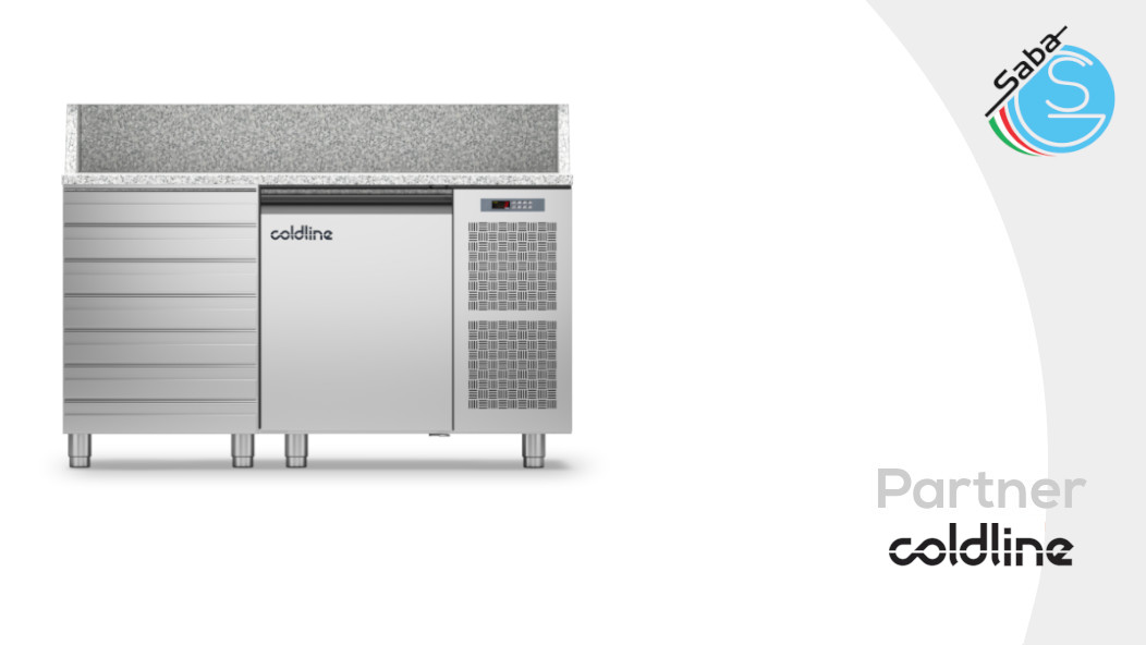 PRODOTTO/I: Tavolo refrigerato Pizza EN60x40 1 porta con cassettiera COLDLINE