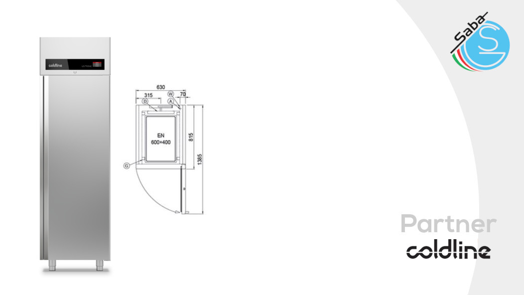 PRODOTTO/I: Armadio Fermalievitazione 550 litri 1 porta A55/1FH COLDLINE