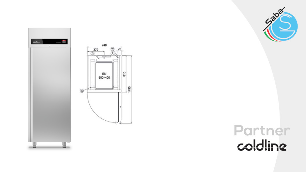 PRODOTTO/I: Armadio Fermalievitazione 700 lt 1 porta A70/1FHR COLDLINE