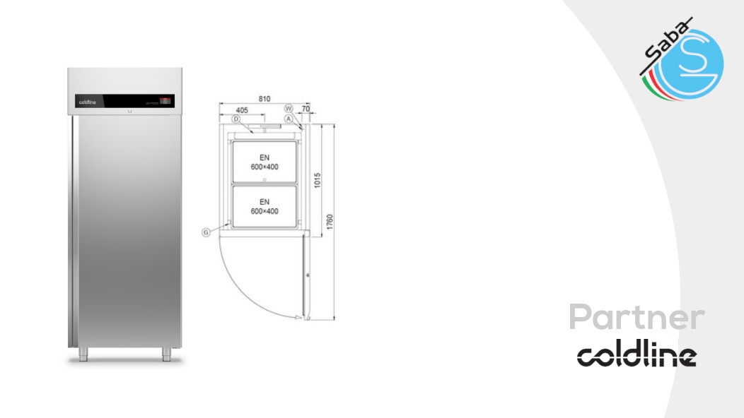 PRODOTTO/I: Armadio Fermalievitazione 900 lt 1 porta A90/1FH COLDLINE