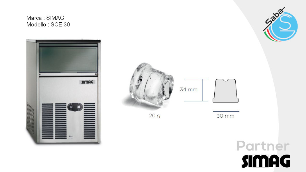 PRODOTTO/I: Fabbricatore di Ghiaccio SCE 30 SIMAG