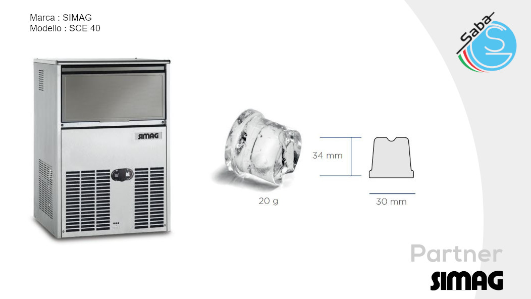 PRODOTTO/I: Fabbricatore di Ghiaccio SCE 40 SIMAG