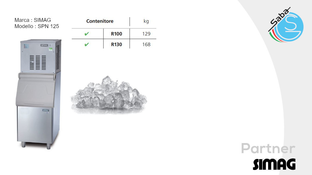 PRODOTTO/I: Fabbricatore di ghiaccio granulare SPN 125 SIMAG