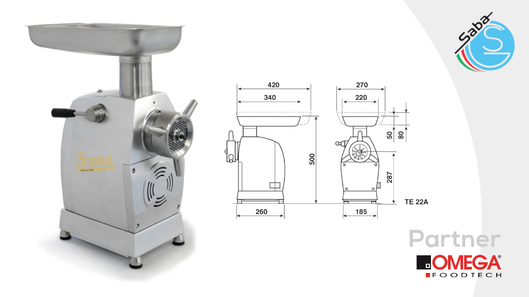 PRODOTTO/I: TRITACARNE DA BANCO TE 22 OMEGA