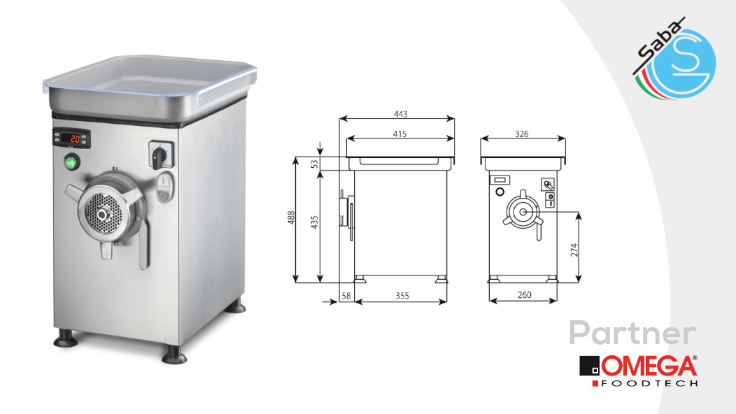 PRODOTTO/I: TRITACARNE REFRIGERATO A/E22R OMEGA