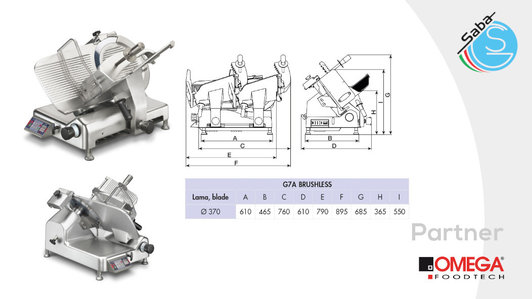 PRODOTTO/I: Affettatrice automatica a gravità G7A OMEGA