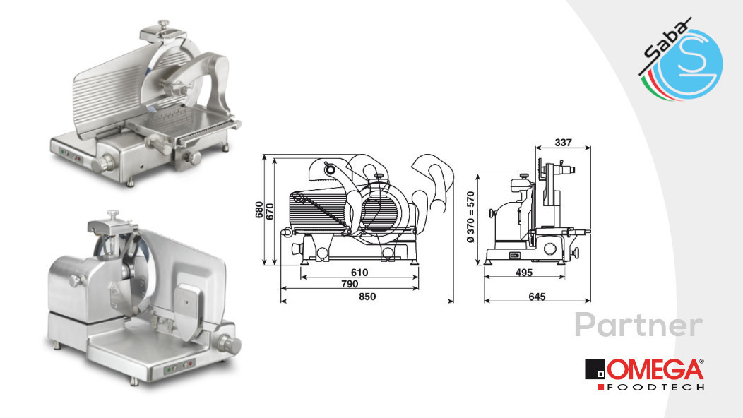 PRODOTTO/I: Affettatrice verticale salumi VS 370 OMEGA