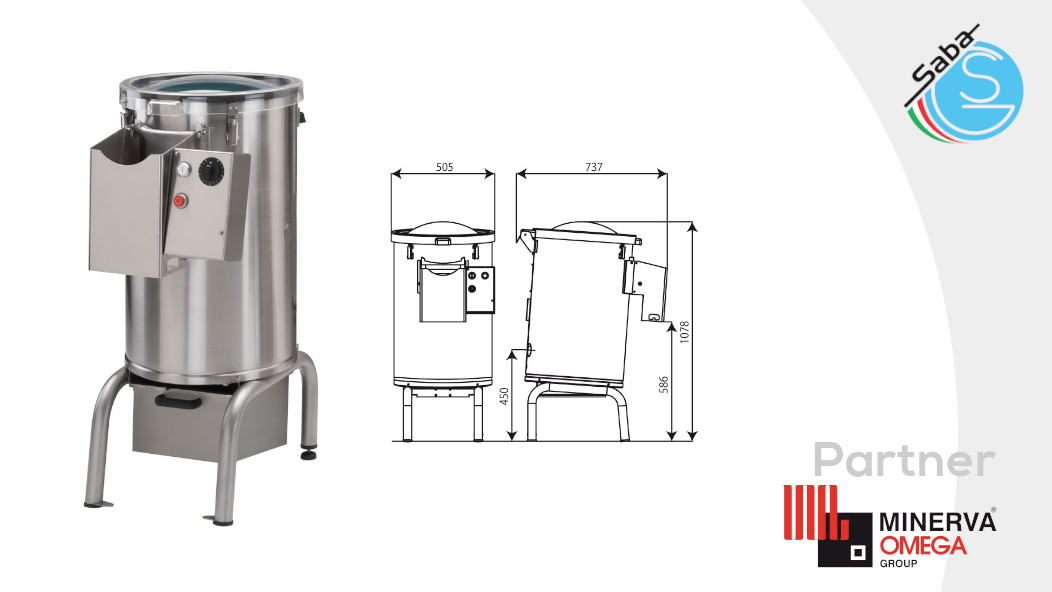 PRODOTTO/I: Pelapatate professionale C/E PP20T MINERVA OMEGA