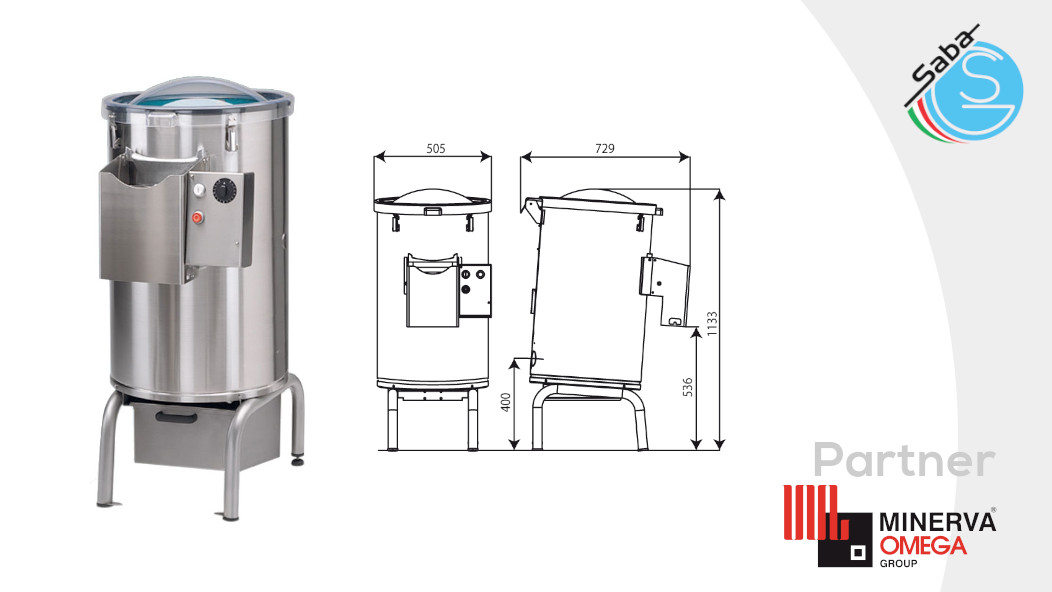 PRODOTTO/I: Pelapatate professionale C/E PP30T MINERVA OMEGA