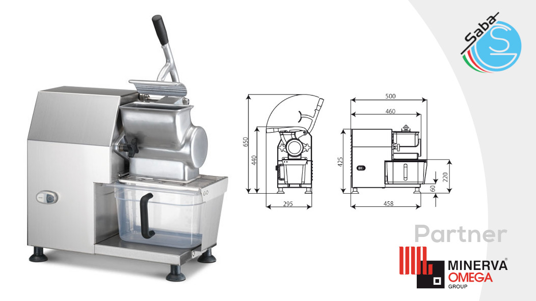 PRODOTTO/I: Grattugia formaggio professionale C/E GFE - C/E GFX MINERVA OMEGA