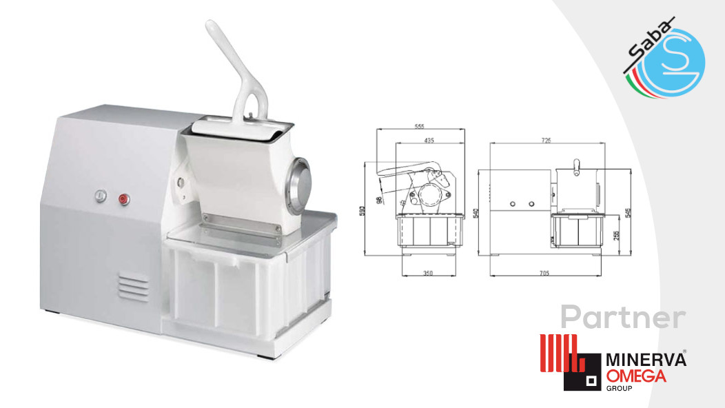 PRODOTTO/I: Grattugia formaggio professionale C/E GF3 MINERVA OMEGA