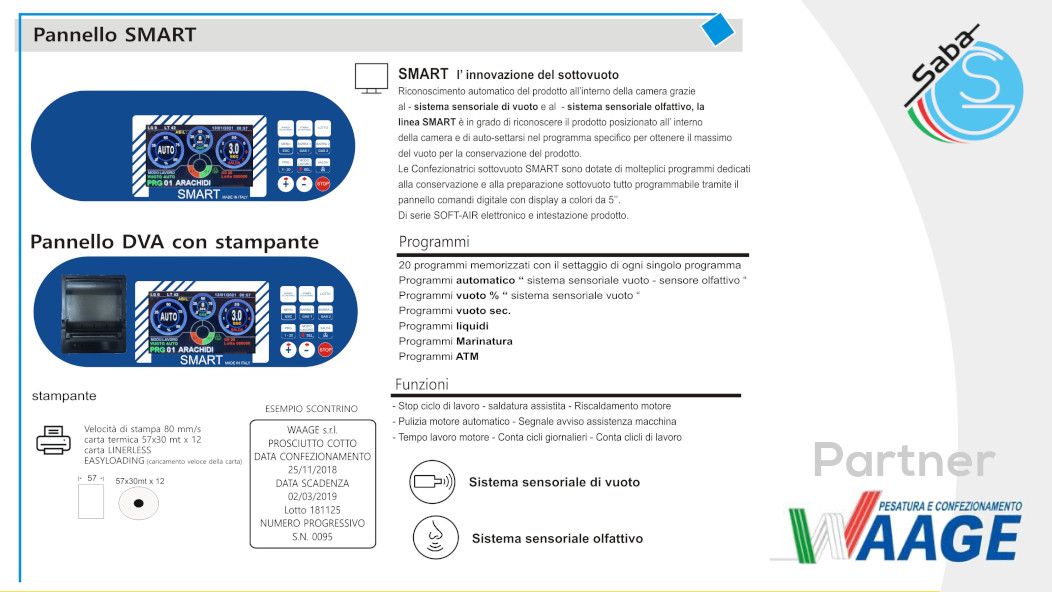 PRODOTTO/I: Sottovuoto a campana SMART 32 WAAGE