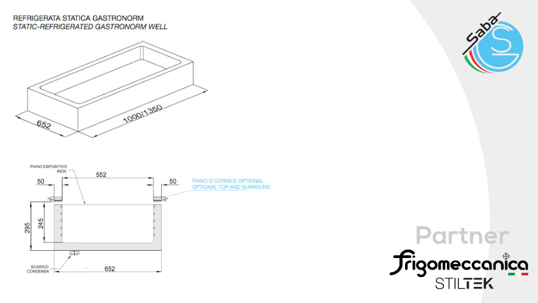 PRODOTTO/I: Drop-in refrigerata statica - semilavorata - FRIGOMECCANICA