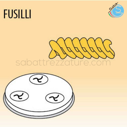 Trafila fusilli diametro 9 mm per macchina pasta fresca PF40EN / MPF4N / PF25EN / MPF2.5N / MPF2.5CN FIMAR