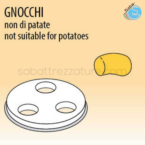 Trafila gnocchi diametro 12 mm per macchina pasta fresca PF40EN / MPF4N / PF25EN / MPF2.5N / MPF2.5CN FIMAR