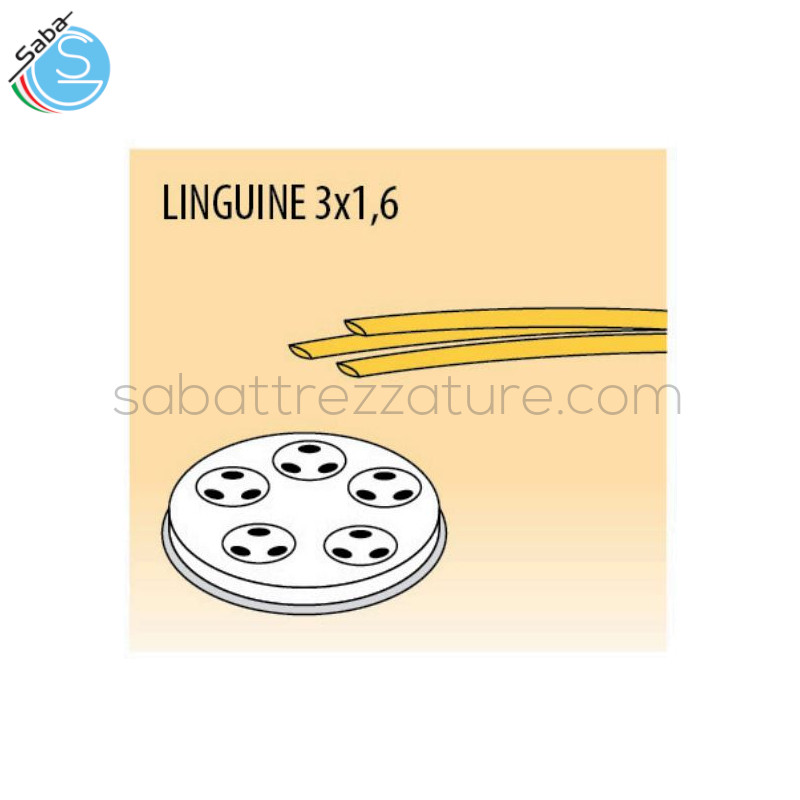 OFFERTA: Trafila linguine 3 x 1,6 mm per macchina pasta fresca PF40EN / MPF4N / PF25EN / MPF2.5N / MPF2.5CN FIMAR