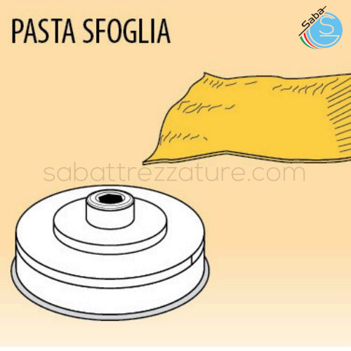 Trafila pasta sfoglia min. 1 - max 4 mm 155 mm per macchina pasta fresca PF40EN / MPF4N / PF25EN / MPF2.5N / MPF2.5CN FIMAR