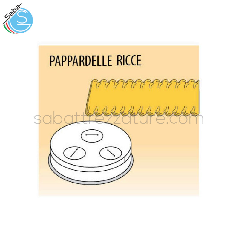 OFFERTA: Trafila pappardelle ricce 16 mm per macchina pasta fresca PF40EN / MPF4N / PF25EN / MPF2.5N / MPF2.5CN FIMAR