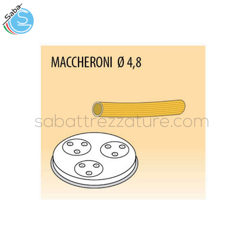 OFFERTA: Trafila maccheroni diametro 4,8 mm per macchina pasta fresca PF40EN / MPF4N / PF25EN / MPF2.5N / MPF2.5CN FIMAR