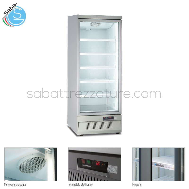 OFFERTA: Armadio frigo murale ventilato - Temperatura 0 °C / +10 °C - Volume Netto Lt 496 - Alim. monofase - Consumo Energia KwH/24H 2,92 - Mensole (LxP) N° 5 mm 637 x 488 - Dim. Est. (LxPxH) mm 750 x 710 x 1997 - Dim. Int. (LxPxH) mm 660 x 545 x 1569