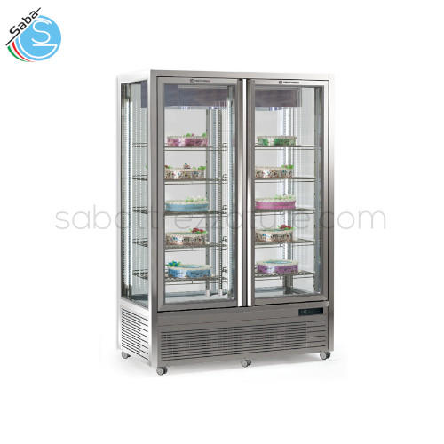 Vetrina espositiva DIVA 901 BTV VU TECFRIGO - Temperatura (°C) -15/-21 - Dimensioni LxPxH (mm) 1355x680x1875 - Refrigerazione Ventilata - Capacità (L) 800 - Ripiani n° 10 mm. 555x450