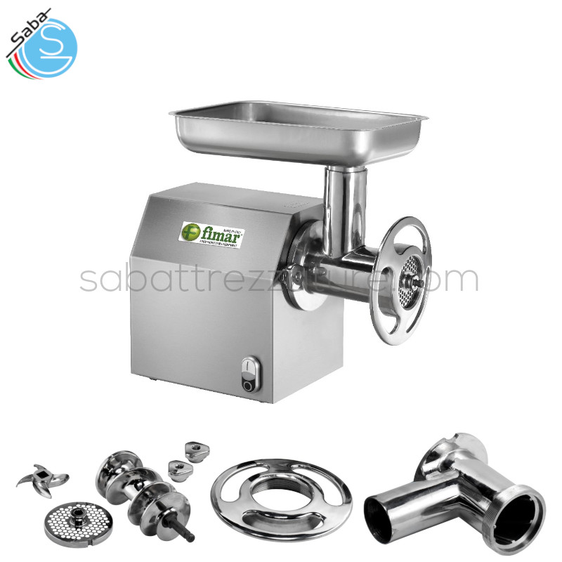 OFFERTA: TRITACARNE 22CE FIMAR - Potenza Kw 1.1 - Alimentazione Trifase - Produzione oraria tritacarne (Kg/h) 150÷250 Kg/h - Dimensioni macchina (l x l x h mm) 470 x 270 x 450(h) mm - Peso netto (kg) 26