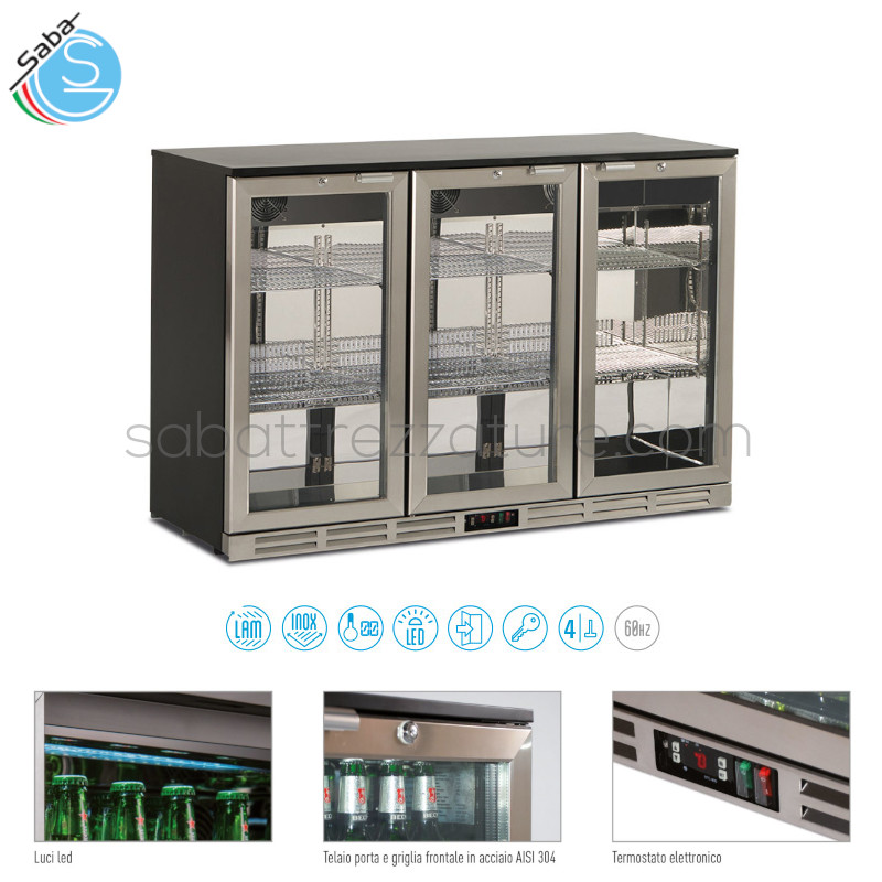 OFFERTA: Frigo sotto banco statico con agitatore S 298 XH KLIMAITALIA - 3 Ante - Temperatura di esercizio 0°/+10 °C - Dimensioni esterne (LXPXH) 135x53x89.6 cm - N.4 griglie cromate 35,5x40 cm - N.2 griglie cromate 34,7x44 cm - Alimentazione monofase