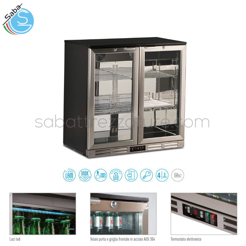 OFFERTA: Frigo sotto banco statico con agitatore S 198 XH KLIMAITALIA - 2 Ante - Temperatura di esercizio 0°/+10 °C - Dimensioni esterne (LXPXH) 90x53x89.6 cm - N.4 griglie cromate 35,5x40 cm - Alimentazione monofase