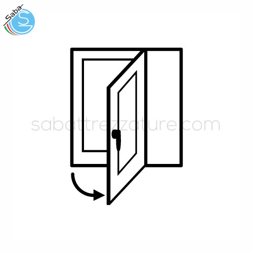 Porta per forno naboo lainox con cerniere a destra, dotata di sonda al cuore multipunto con connettore esterno, ø 3 mm