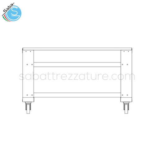 Supporto forno pizza CARUSO CA9 ITALFORNI - Dim. est. (cm) H 86 x L 148,5 x P 131 cm