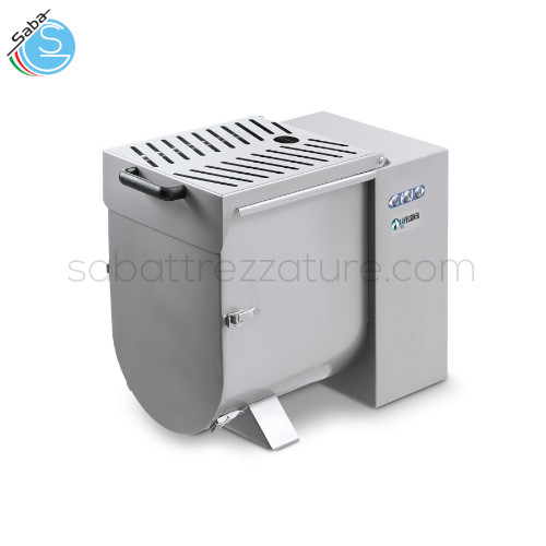 Mescolatore da banco La Felsinea ME 30 M Banco - Alimentazione monofase - Potenza 1100/1,5 Watt/Hp - Dimensione vasca 300x400 mm - Capacità vasca 30/42 kg/lt - Dimensioni massime d'ingombro L365xP1120xH975 mm - Peso 49 kg