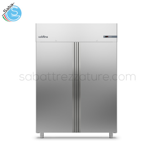 Armadio Master 1200 BT 2 porte A120/2B COLDLINE - Capacità lorda 1155 lt - Range temperatura -18°-22°C - Consumo 24h 6,849 kW/h/24h - Gas refrigerante R290 - Dim. mm 1480×715×2085 mm - Alim. 220-240 V - 50 Hz - Potenza assorbita 1000 W