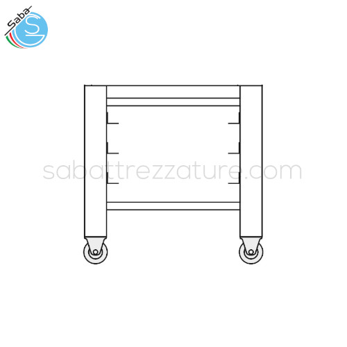 Supporto forno per pizza TEKNO T2C/I ITALFORNI - Teglie 60x40 cm nr 9 - Dim. est. (cm) H 70 x L 95 x P 128 cm