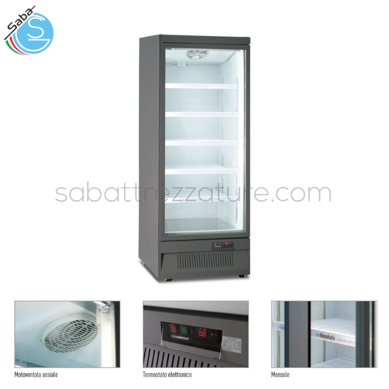 OFFERTA: Armadio frigo murale ventilato - Temperatura 0 °C / +10 °C - Volume Netto Lt 496 - Alim. monofase - Consumo Energia KwH/24H 2,92 - Mensole (LxP) N° 5 mm 637 x 488 - Dim. Est. (LxPxH) mm 750 x 710 x 1997 - Dim. Int. (LxPxH) mm 660 x 545 x 1569