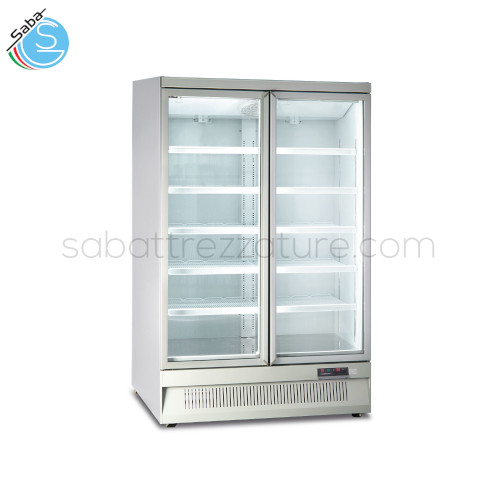 Armadio murale doppia porta ventilato TN MR 126 TN2 WHT - Dim. esterne (LxPxH) mm 1253 x 710 X 1997 - Temp. 0 °C / +10 °C - Volume Netto Lt. 874 - Termometro Digitale - Mensole (LxP) N° 10 mm 566 x 488 - Alim. Monofase - Assorbimento W 460