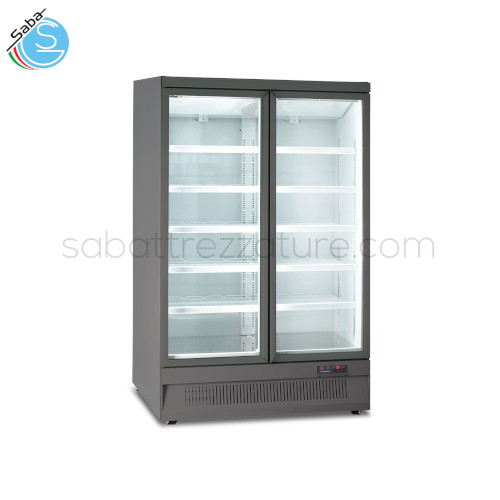 Armadio murale doppia porta ventilato TN MR 126 TN2 GRY - Dim. esterne (LxPxH) mm 1253 x 710 X 1997 - Temp. 0 °C / +10 °C - Volume Netto Lt. 874 - Termometro Digitale - Mensole (LxP) N° 10 mm 566 x 488 - Alim. Monofase - Assorbimento W 460