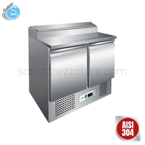 Saladette refrigerata in Acciaio Inox AISI 304 per insalate GN1/1 statica G-PS200 - Dimensioni esterne 900 x 700 x 1010(h) mm - Temperatura di lavoro +2°C/+8°C - Capacità n.5 x GN1/6 254 L - Assorbimento (W) 155 - Tensione 220-240V / 50Hz