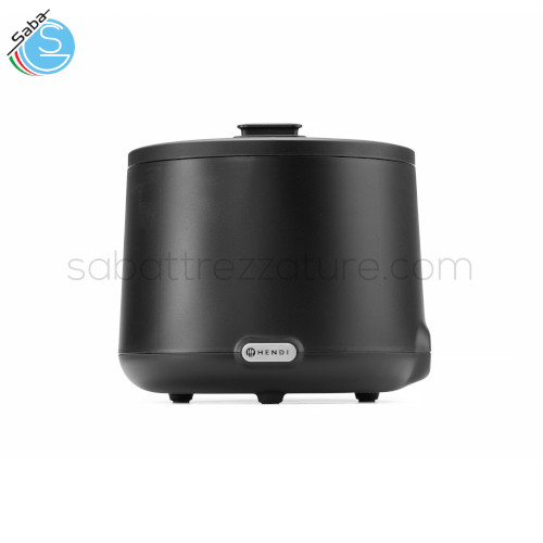 Bollitore per zuppa - Gamma di temperatura da °C 35 a °C 85 con incrementi di 1 °C - Pannello di controllo: Digitale - Altezza mm 325 - Diametro mm 365 - Colore: Nero - 220-240V/500W